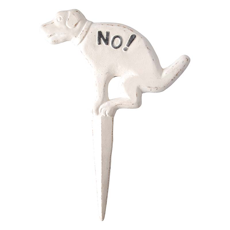 Esschert Hundeschild Hundeklo "No!" weiß